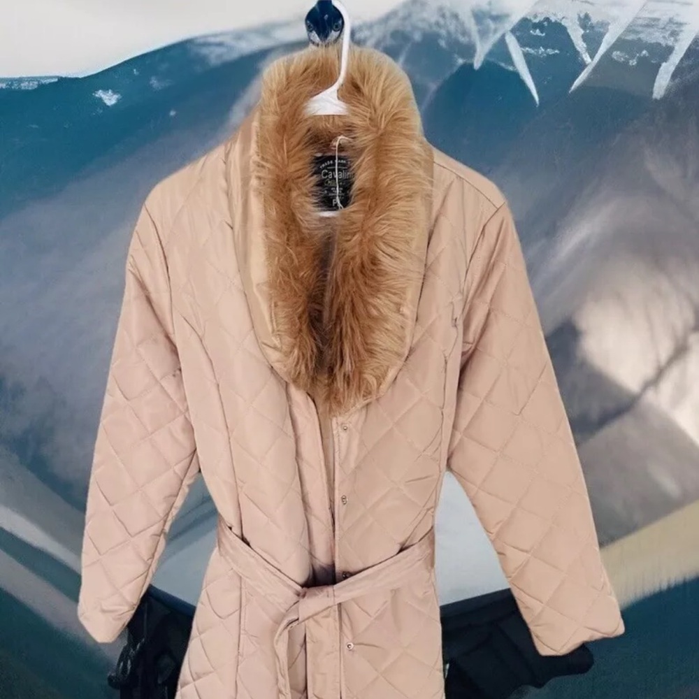 Cavalini Women’s Long Coat Tan Sz PL
